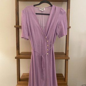 Rouje Gabin Dress - Size 38 - Mini Mauve Dots